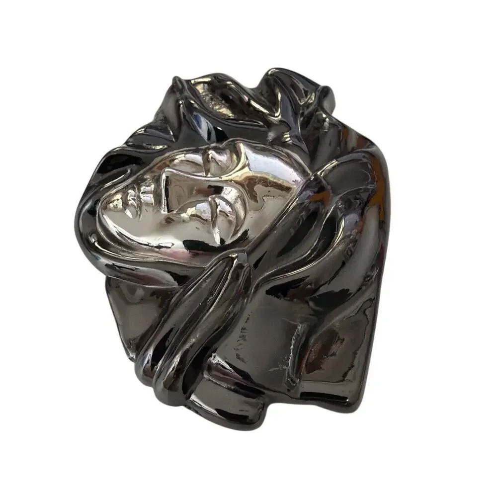 vintage Art Nouveau-style women's cinch belt buckle  three dimensional
